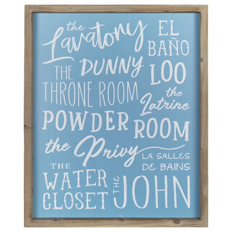 Gracie Oaks Bathroom Names Print Wayfair